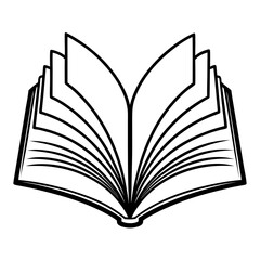 Minimal Book Outline Vector