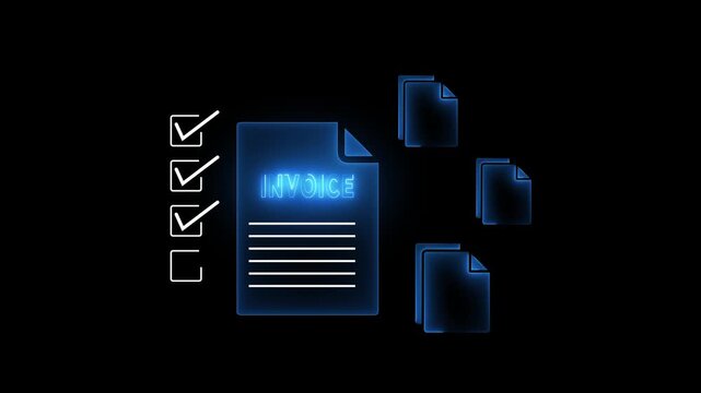 Approved document icon on digital documents for approve business project proposals concept on the transparent background. Quality assurance and online evaluation of business concept. 4k video.