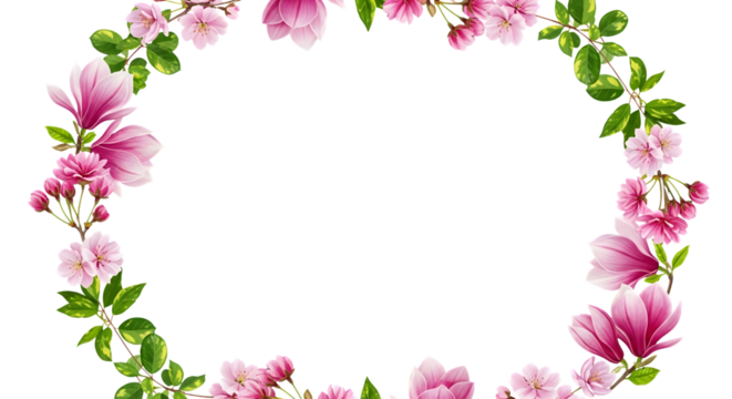 pink flower frame
