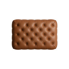 Obraz premium Elegant caramel-toned button-tufted cushion evoking sophistication and luxury for modern living