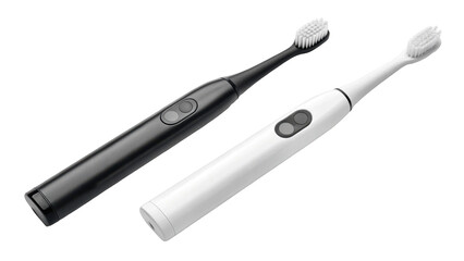 black Electric toothbrush and white Electric toothbrush 