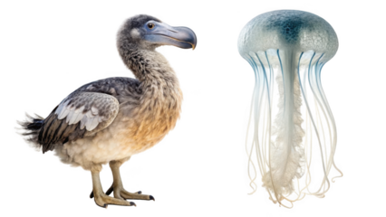  Dodo Animal and Jellyfish Animal Animal isolated on transparent