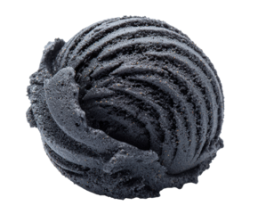 Unique black ice cream scoop in high quality display