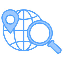 Local Seo Blue Icon