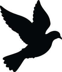 dove flying silhouette