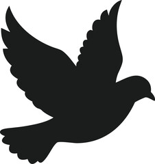 dove flying silhouette