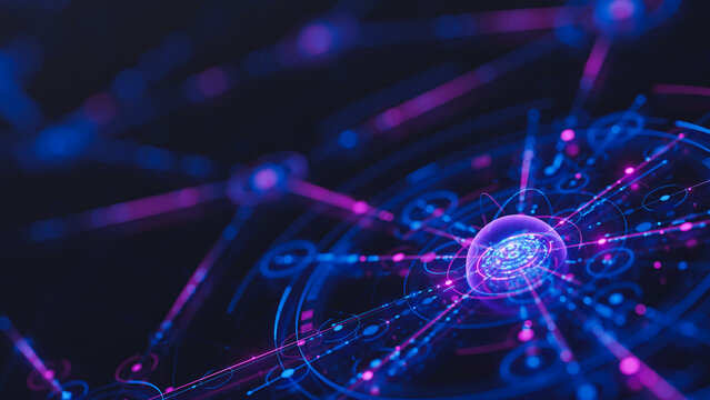 Big data technology data science analysis artificial intelligence generative ai deep learning machine learning algorithm neural flow network analytics innovation abstract futuristic. 3d rendering.