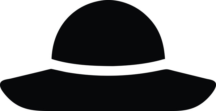 black hat with white band clip art preview
