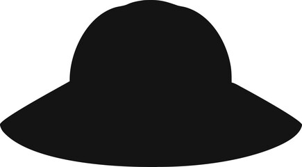 flat summer hat silhouette