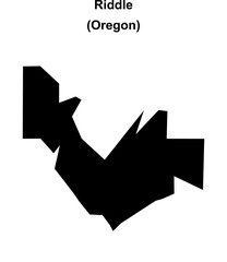 Riddle (Oregon) blank outline map