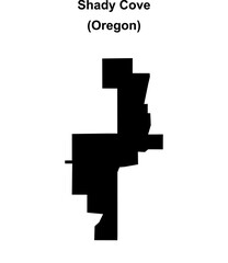 Shady Cove (Oregon) blank outline map