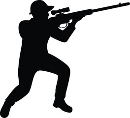 gun hunting sniper silhouette