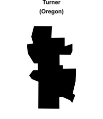 Turner (Oregon) blank outline map