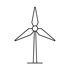 wind turbine line art