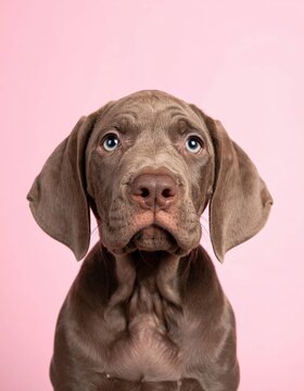 Cachorros adorables de Presa Canario con ojos azules expresivos, Generated image