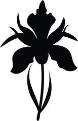 iris flower silhouette