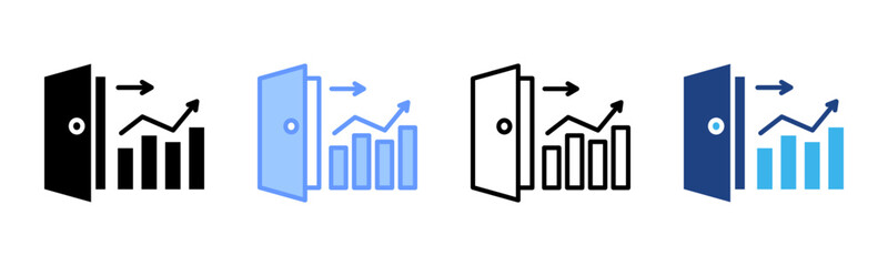 Exit Strategy icon sheet multiple style collection
