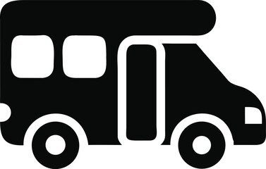 modern motorhome silhouette