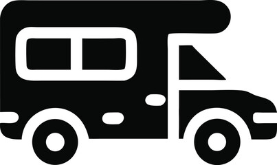 modern motorhome silhouette