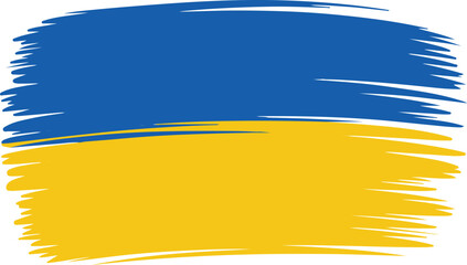 ukraine flag with painting style