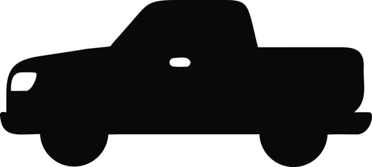 modern pickup truck silhouette  © Pink