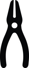 pliers illustration isolated on silhouette