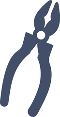 pliers illustration isolated on silhouette
