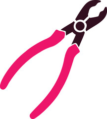 pliers illustration isolated on silhouette