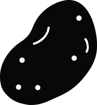 black potato simple outline clip art preview