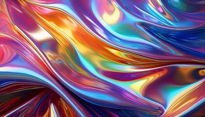 Fototapeta premium holographic rainbow foil with iridescent texture abstract holographic background