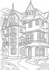 sketch of houses