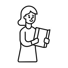 teacher with book clipart