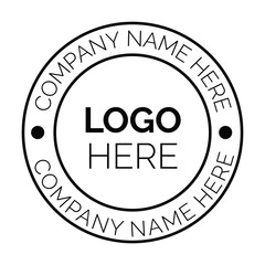 Vintage Round Stamp Logo Design Vector Badge Template