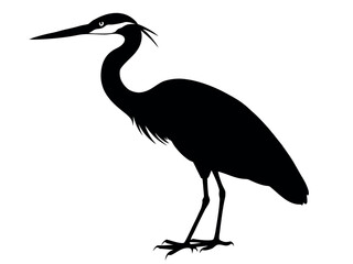 Fototapeta premium Heron silhouette vector illustration