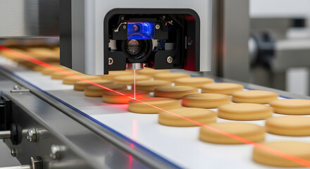 automated cookie inspection on food production line