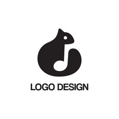 Squirell logo design monogram