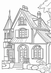 sketch of house