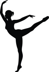 Fototapeta premium silhouette of ballet dancer