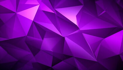 Abstract geometric pattern of interlocking, multifaceted, purple triangles