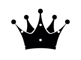royal crown silhouette vector, crown icon vector