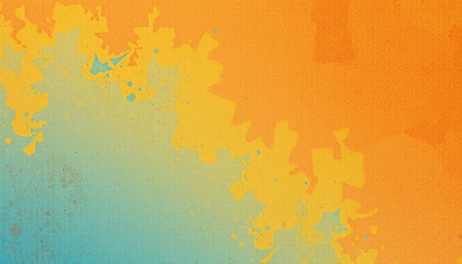 Fototapeta premium Abstract Color Blend: A vibrant and artistic expression of color, where bold hues of orange and yellow meet calming blues, creating a dynamic and eye-catching design that captivates and energizes.