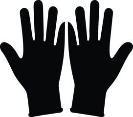 versatile rubber gloves silhouette