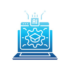 Fototapeta premium automatic creation educational program color flat icon for digital and print projects.