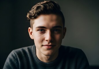 Obraz premium Portrait reflecting gen Z emotive depth and vulnerability with contemporary style