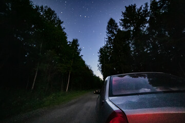 Shooting the night sky in August in the Urals, the vicinity of the Bear rock, suburb of Nizhny Tagil, 2025.