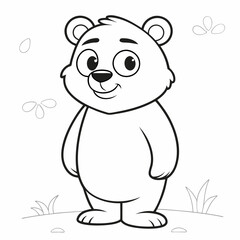 Naklejka premium Cute Animal Coloring Pages for Kids