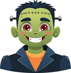 Friendly Cartoon Frankenstein's Monster.