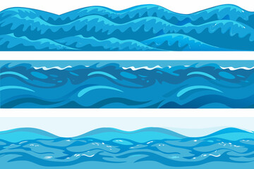 set of sea waves