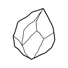 mineral rock line sketch