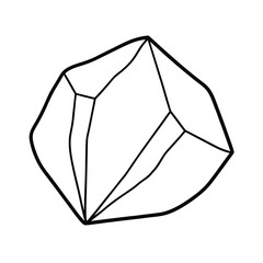 mineral rock line sketch